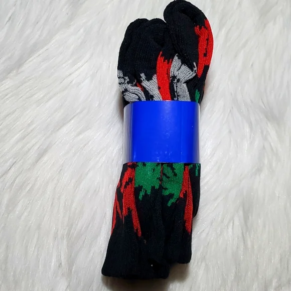 Leaf print crew socks - Picture 3 of 3